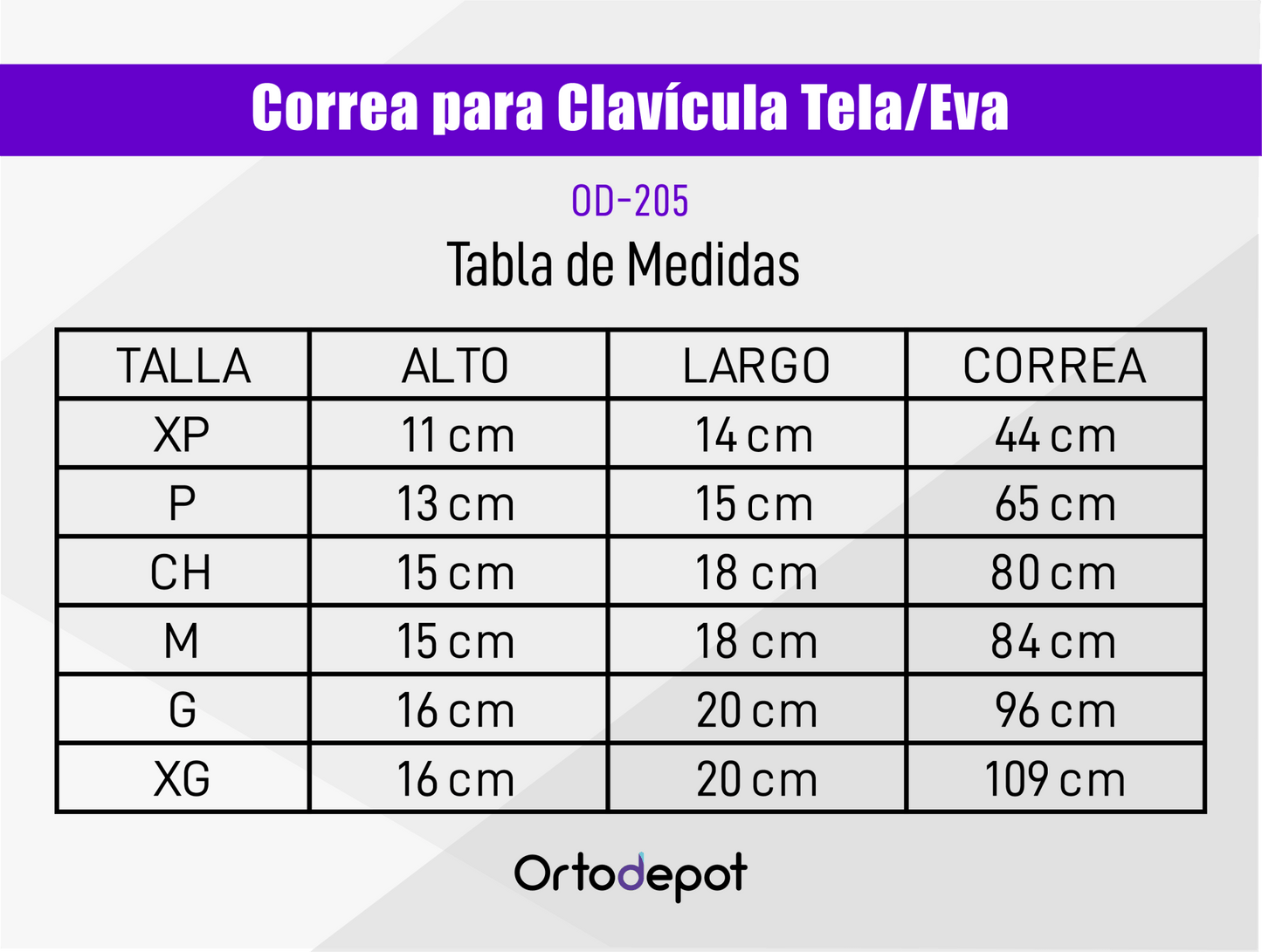 Correa para Clavícula Tela/Eva