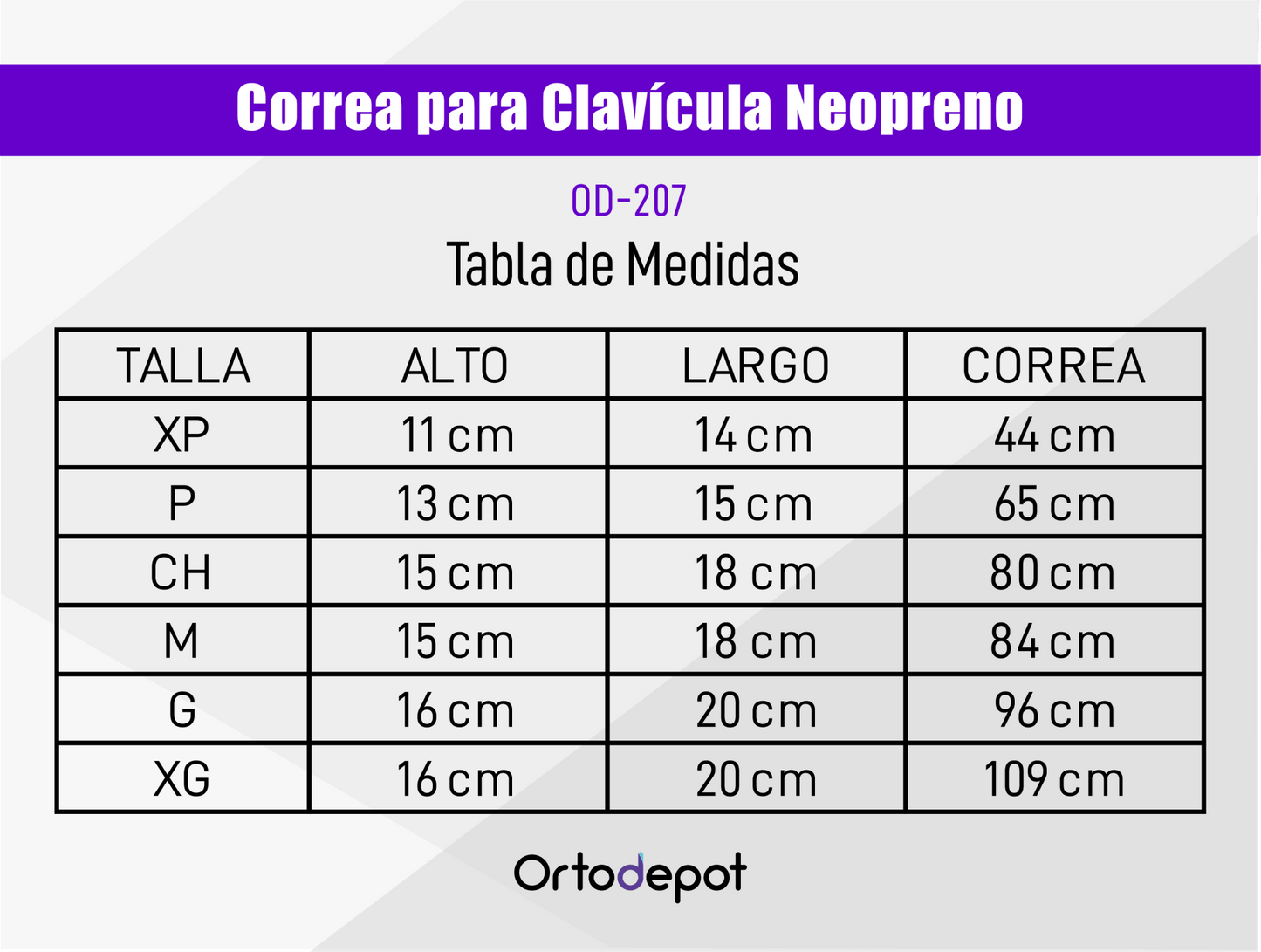 Correa para Clavícula Neopreno