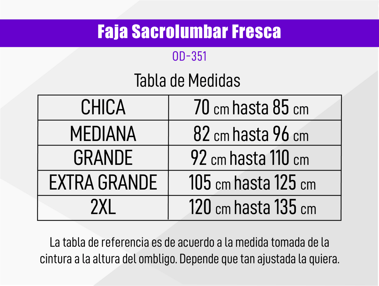 Faja Sacrolumbar Fresca